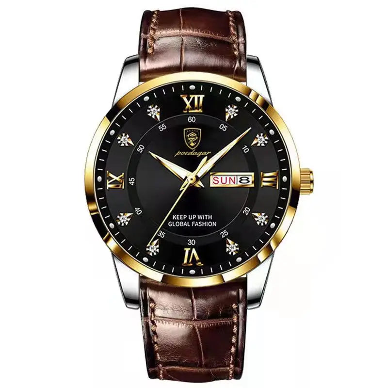 Luxury Brand Men Watches Waterproof Luminous Leather Quartz Man Wristwatch Casual Sports Military Watch for Men Relogio