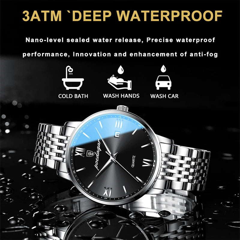 Luxury Sports Men'S Wristwatch Stainless Steel Waterproof Date Man Watch High Quality Casual Fashion Quartz Men Watches