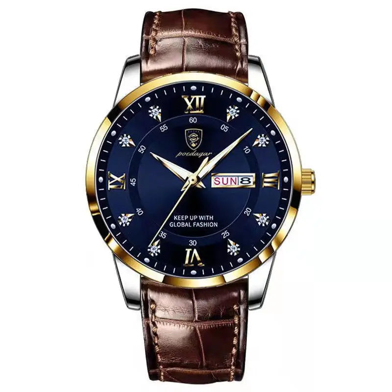 Luxury Brand Men Watches Waterproof Luminous Leather Quartz Man Wristwatch Casual Sports Military Watch for Men Relogio