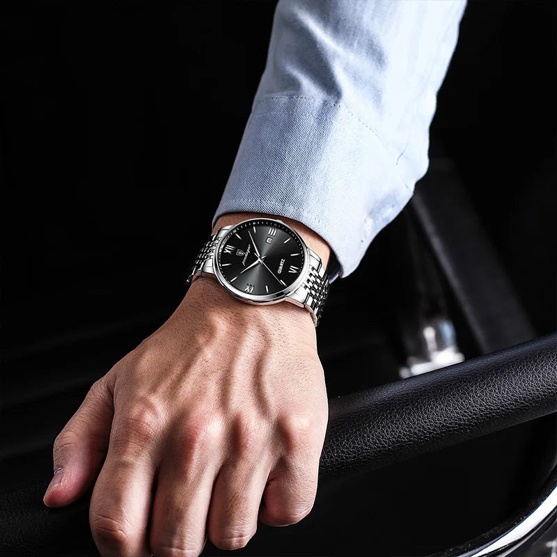 Luxury Sports Men'S Wristwatch Stainless Steel Waterproof Date Man Watch High Quality Casual Fashion Quartz Men Watches