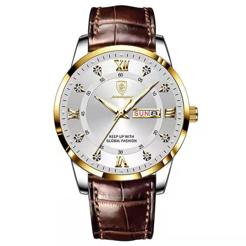 Luxury Brand Men Watches Waterproof Luminous Leather Quartz Man Wristwatch Casual Sports Military Watch for Men Relogio